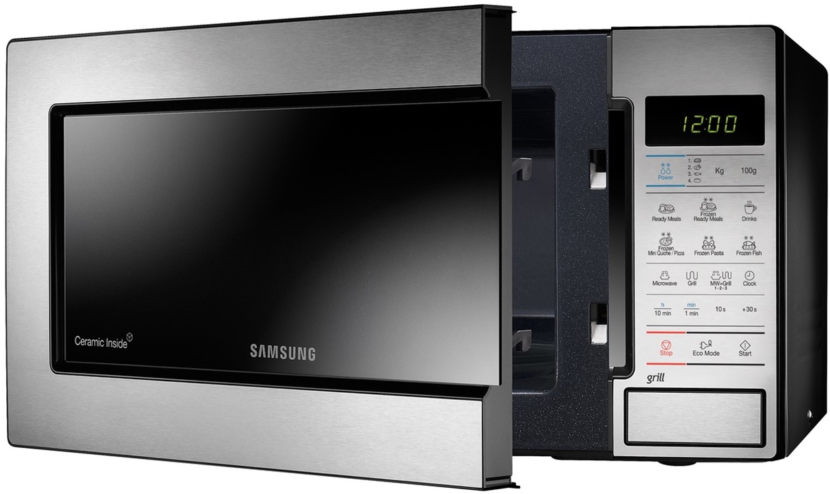 Микроволновая печь с грилем Samsung GE83M/BAL серебристый - купить в Сеть фирменных магазинов Samsung, цена на Мегамаркет