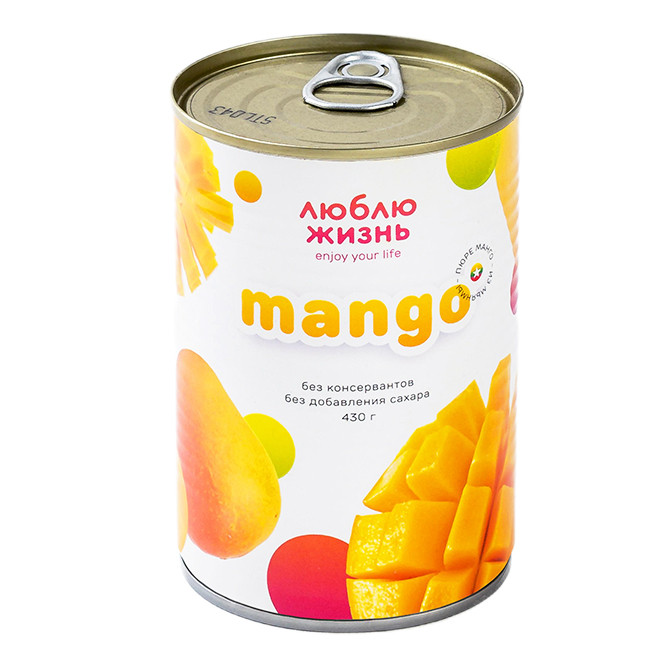 Пюре манго Люблю жизнь из мьянмы 430 г