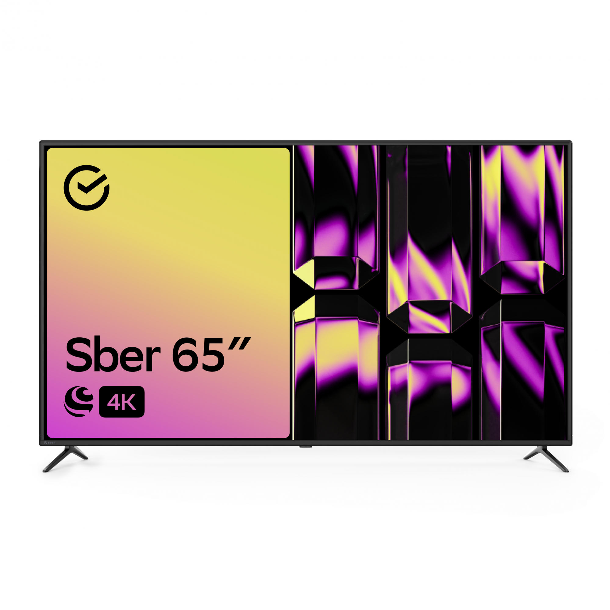 Телевизор Sber SDX-65U4014B, 65"(165 см), UHD 4K RAM 1,5GB - купить в Мегамаркет Москва КГТ, цена на Мегамаркет