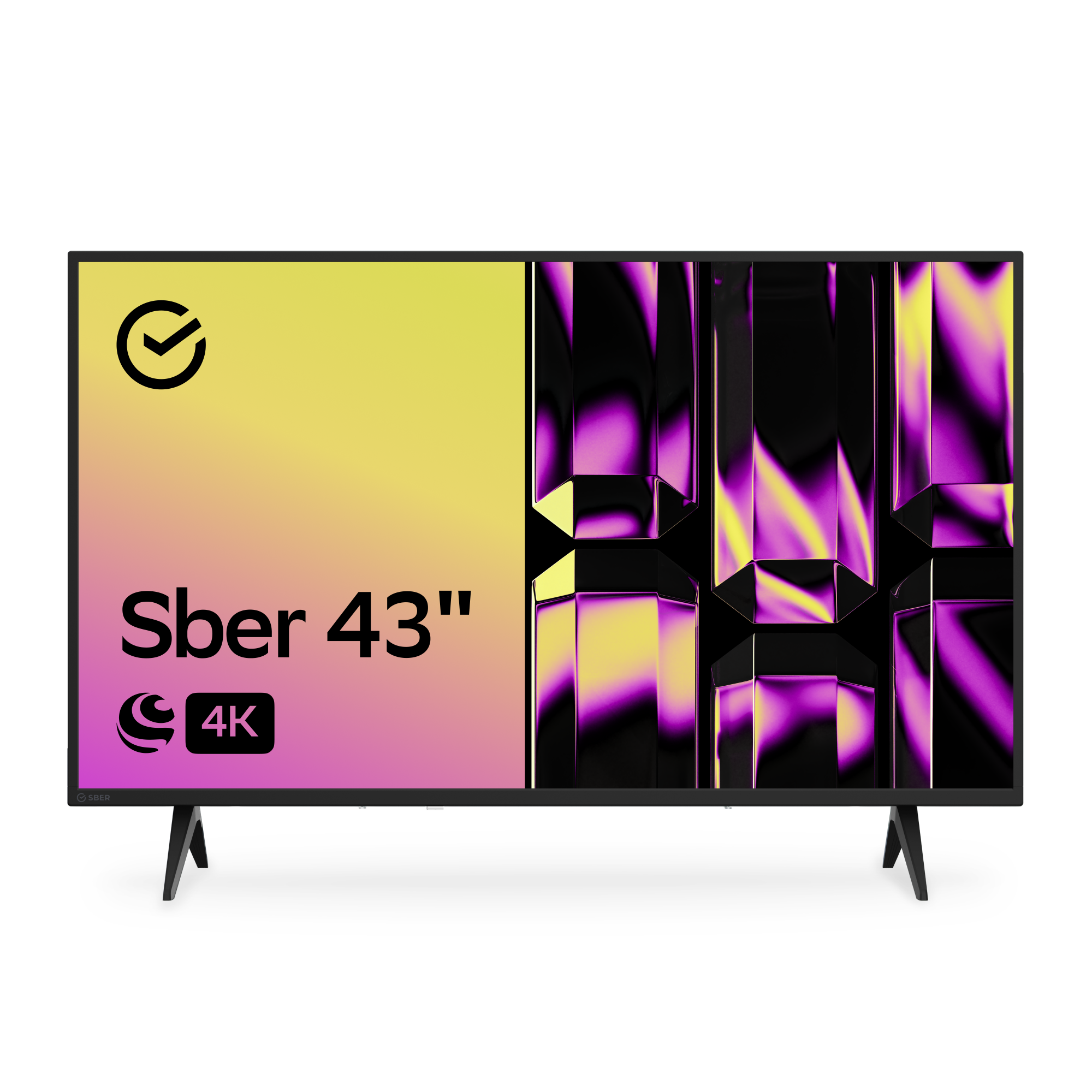 Телевизор Sber SDX-43U4010B, 43"(109 см), UHD 4K RAM 1,5GB - купить в Мегамаркет Екб, цена на Мегамаркет