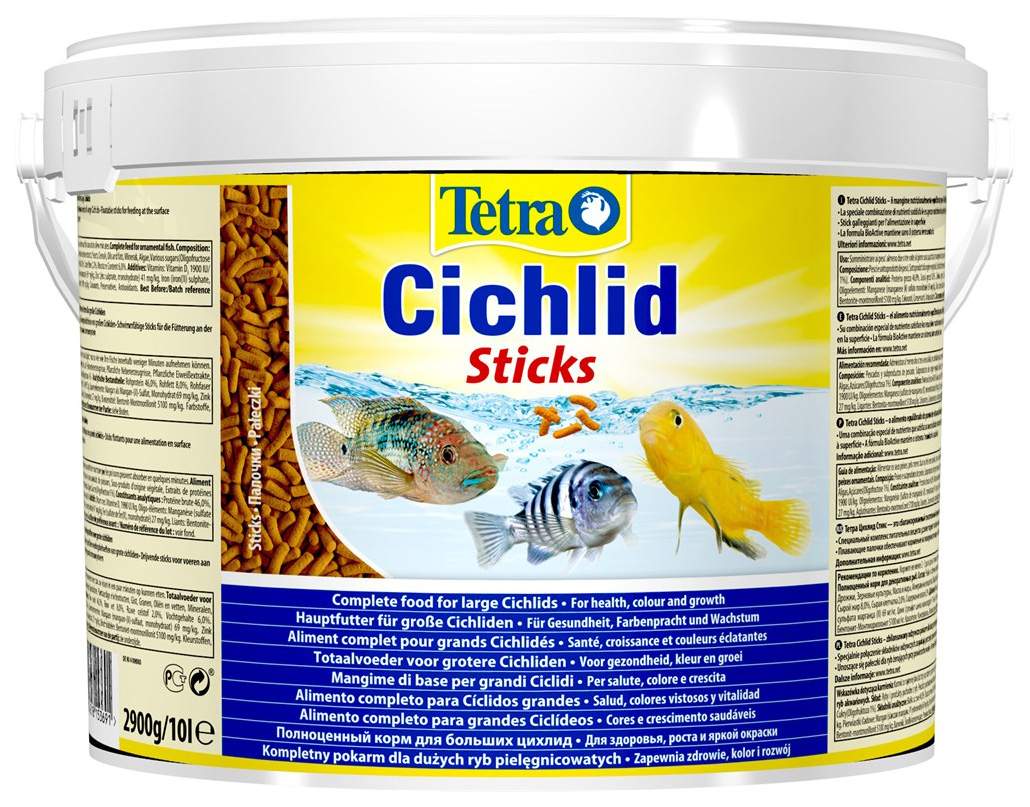 Купить корм для всех видов цихлид Tetra Cichlid Sticks, палочки, 10 л, цены на Мегамаркет | Артикул: 100001283143