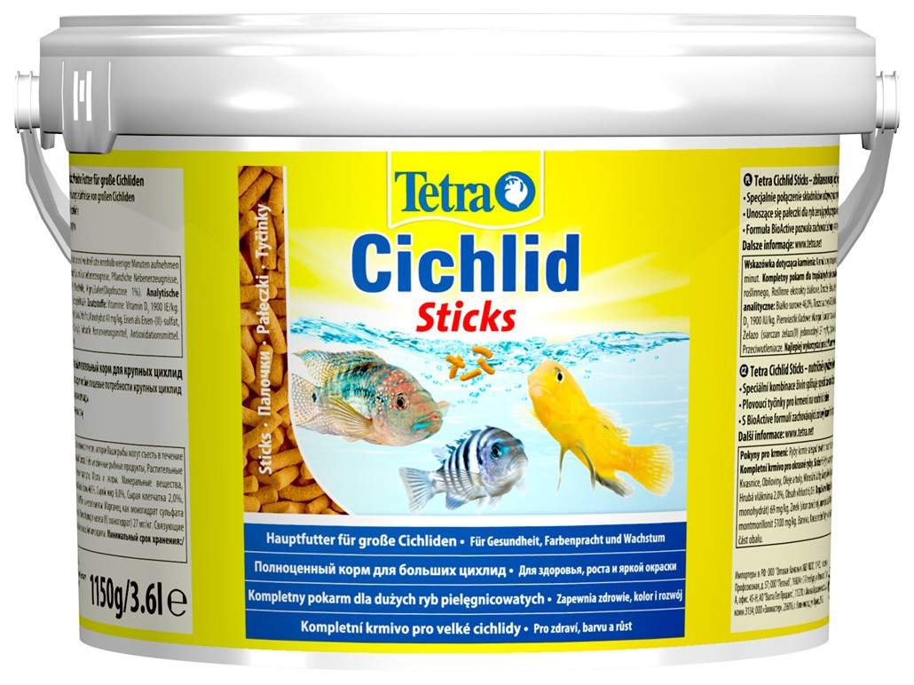 Купить корм для всех видов цихлид Tetra Cichlid Sticks, палочки, 3,6 л, цены на Мегамаркет | Артикул: 100001283089