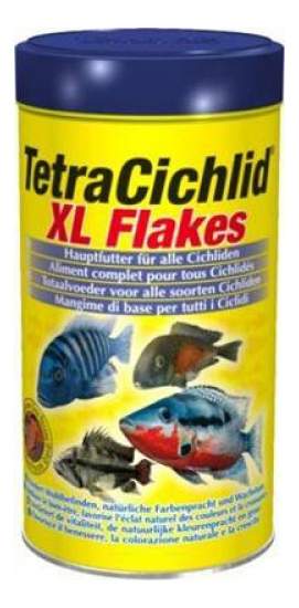 Корм для всех видов цихлид Tetra Cichlid XL Flakes, хлопья, 1 л - купить в  Sale4pets, цена на Мегамаркет