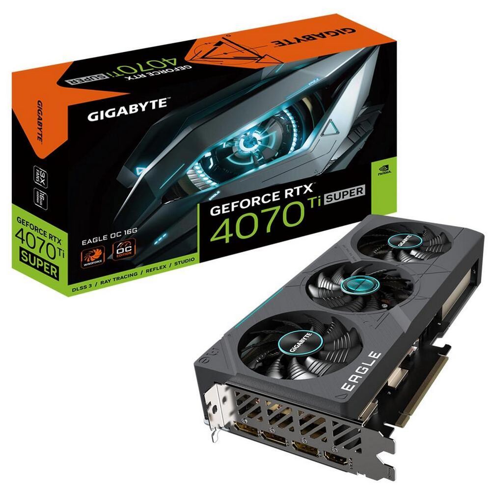 Видеокарта Gigabyte GeForce RTX 4070 Ti SUPER EAGLE OC 16GB, купить в Москве, цены в интернет-магазинах на Мегамаркет