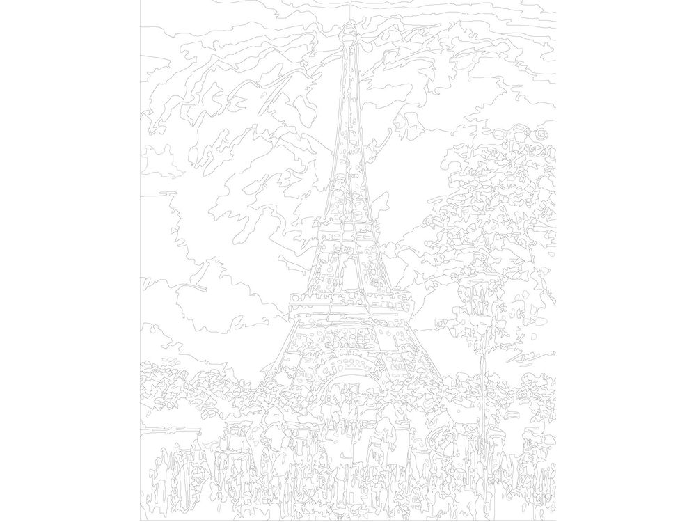 Картина по номерам на холсте Вечерний Париж