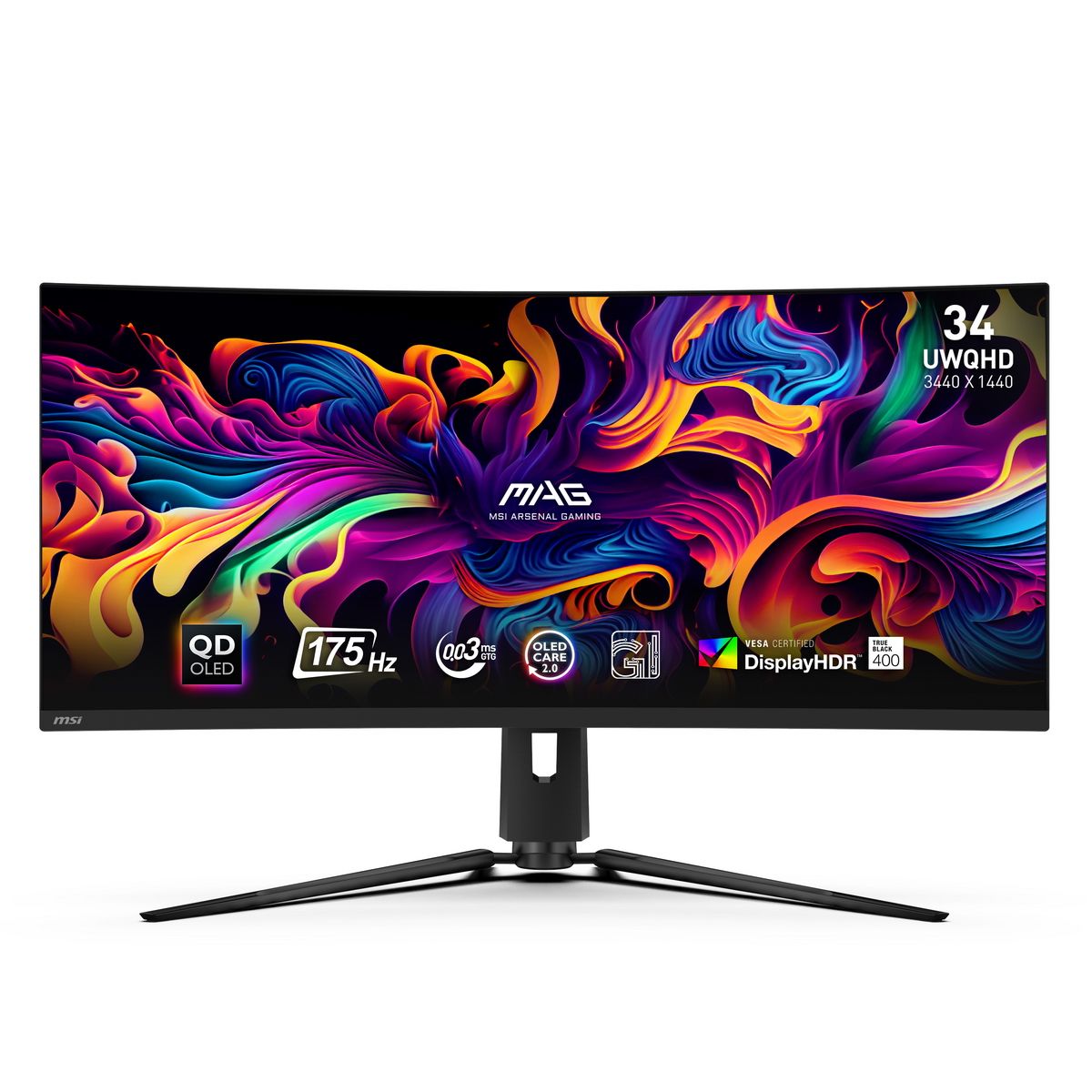 34" Монитор MSI MAG 341CQP QD-OLED 3440x1440 175Hz - купить в X-PC, цена на Мегамаркет