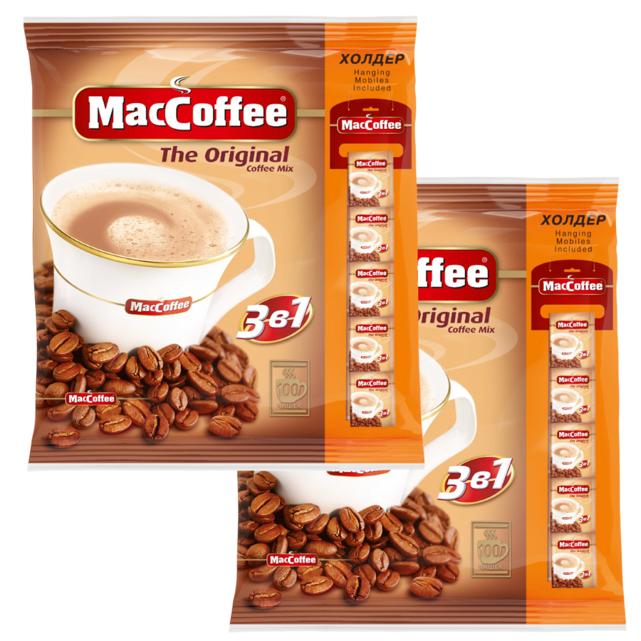 Купить кофе растворимый MacCoffee 3 в 1 Оригинал 20 г, 2 упаковки по 100 шт, цены на Мегамаркет | Артикул: 600013889248