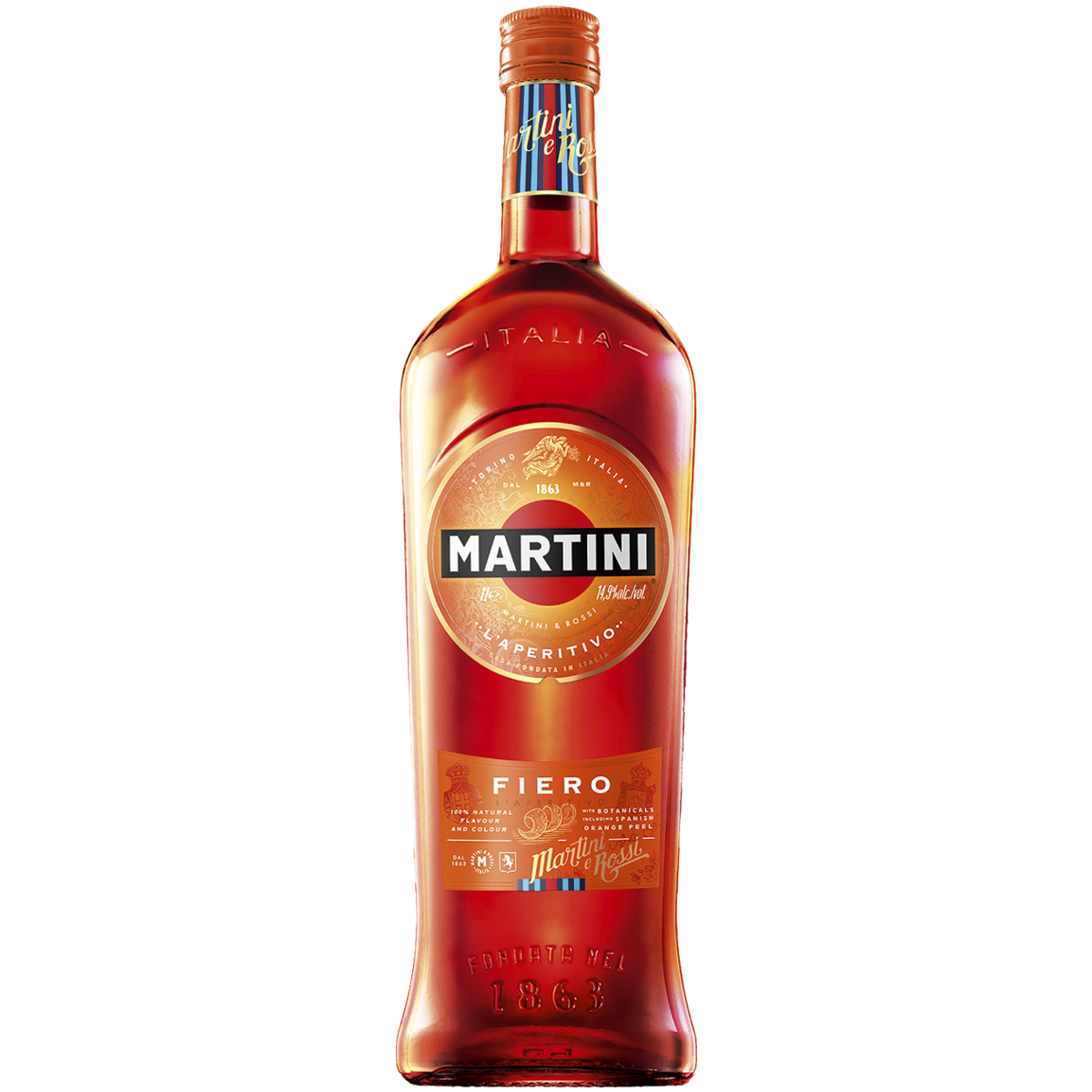 Вермут Martini Fiero сладкий 14.9%, 1 л - купить, цены на Мегамаркет