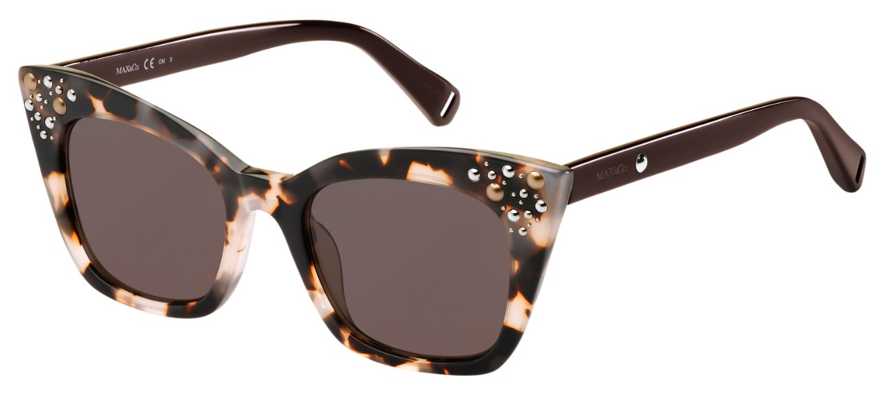 Солнцезащитные очки женские MAX & CO. MAX&CO.355/S, коричневые/розовые