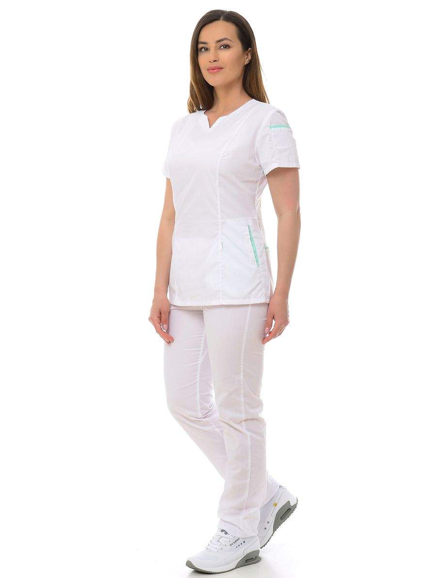 Костюм медицинский женский MedicalWear Инвитро 114 белый 46 RU