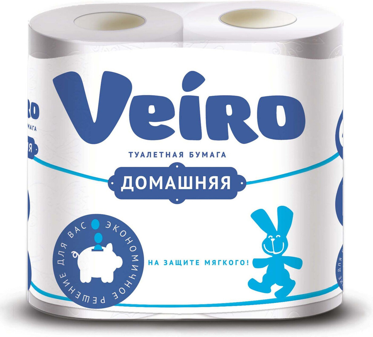 Туалетная бумага Veiro Домашняя 2-ух слойная 4 шт