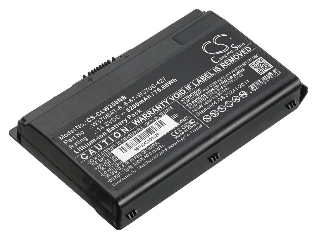 Аккумулятор для ноутбука DNS Clevo W370 14.8V 5200mAh W370BAT-8 черная  Original – купить в Москве, цены в интернет-магазинах на Мегамаркет