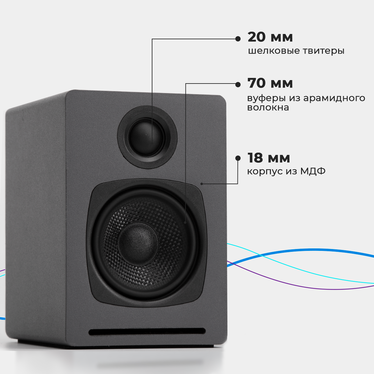 Колонки Audioengine A1 активные настольные акустические системы с Bluetooth  aptX, черныйA1 – купить в Москве, цены в интернет-магазинах на Мегамаркет