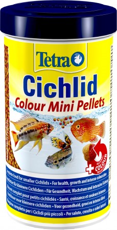 Корм для всех видов цихлид Tetra Cichlid Colour Mini для улучшения окраса, гранулы, 500 мл