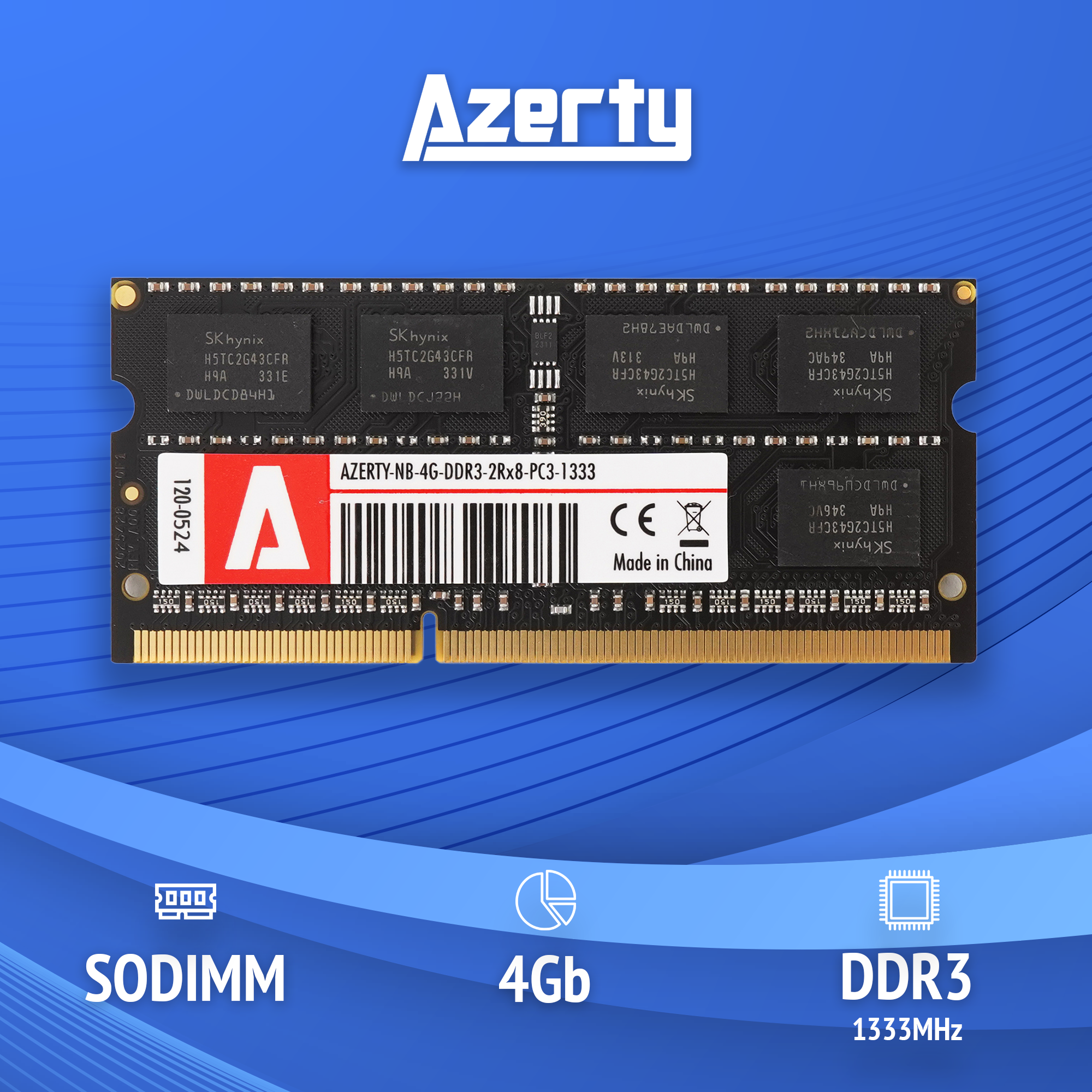 Оперативная память Azerty 120-0524 DDR3 1x4Gb 1333MHz - купить в Tehnocentr.ru, цена на Мегамаркет