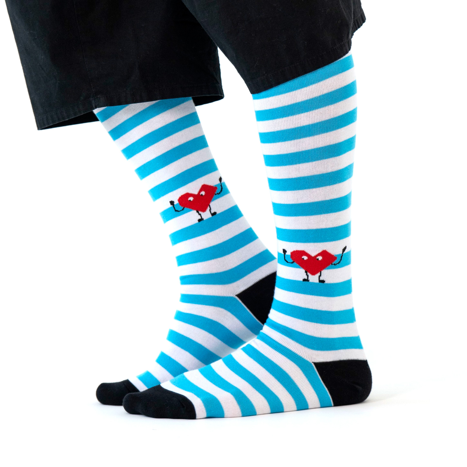 Гольфы унисекс St.Friday Socks Classic Stripes голубые 42-46