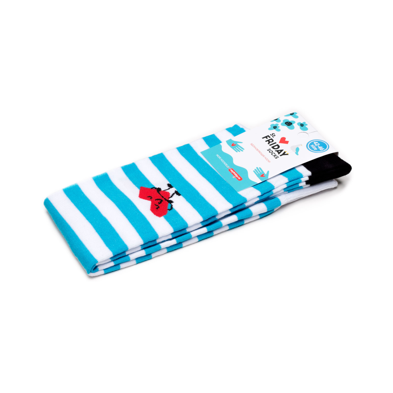 Гольфы унисекс St. Friday Socks Classic Stripes голубые 42-46