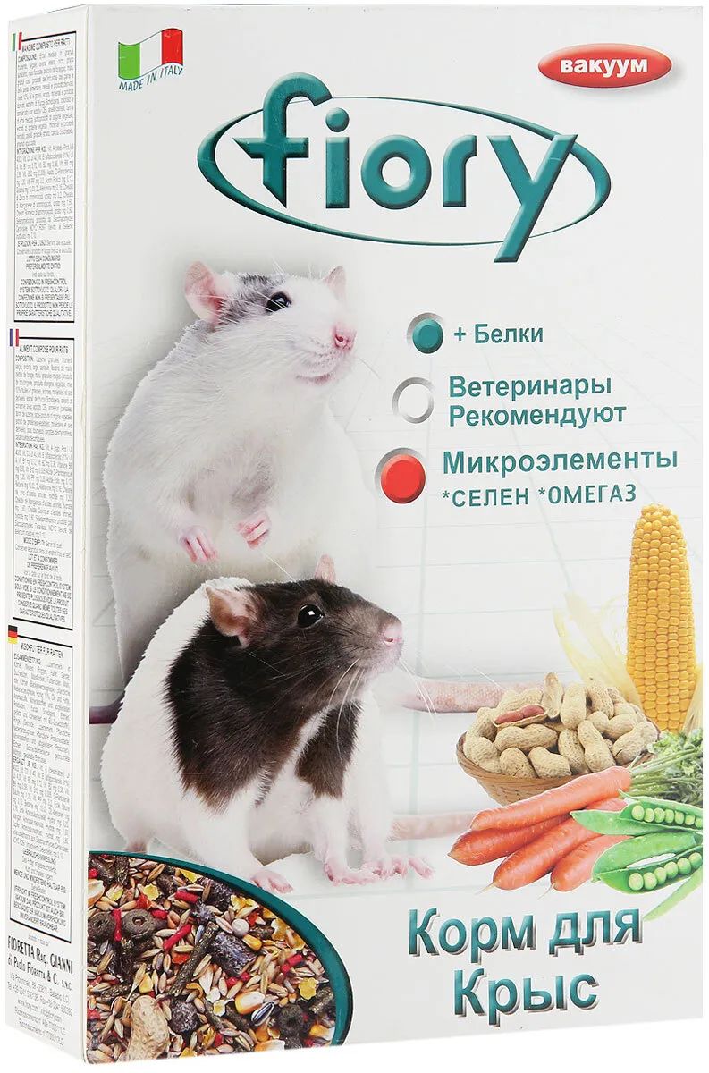 Купить сухой корм для крыс FIORY Ratty, 850 г, цены на Мегамаркет | Артикул: 100001282825