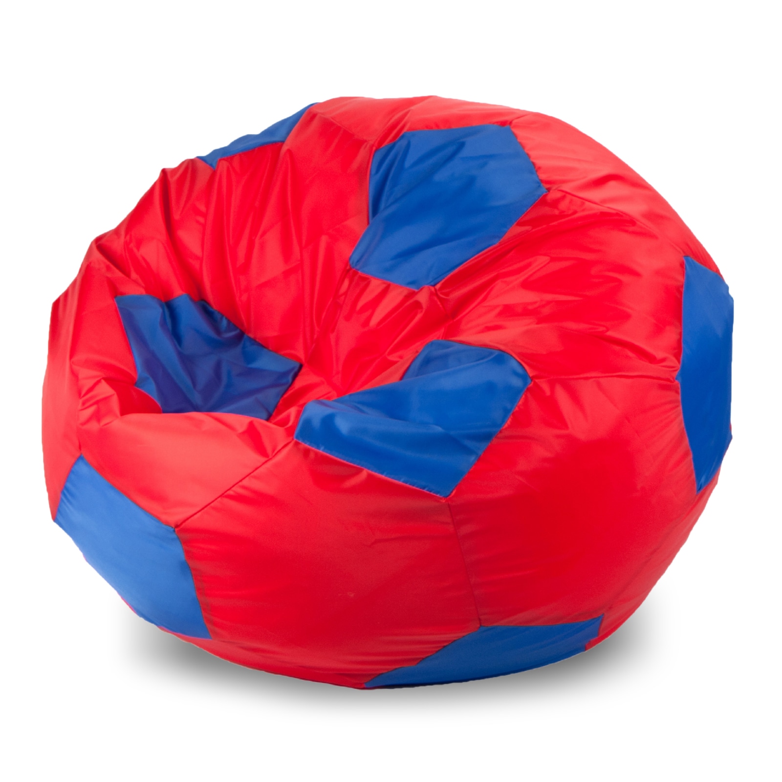 Кресло-мешок ПуффБери Мяч Оксфорд XL, красный, синий
