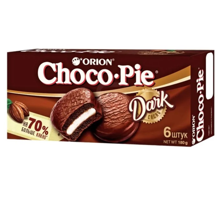 Печенье орион фото Печенье Orion Choco Pie Dark, 5 шт по 180 г - отзывы покупателей на маркетплейсе