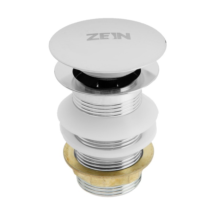 Донный клапан ZEIN B2, 1 1/4", большая кнопка, для раковины, хром - купить в Фабрика Успеха, цена на Мегамаркет