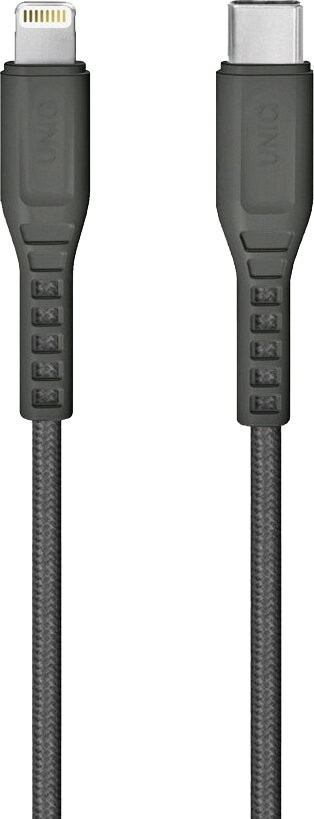 Кабель Uniq Flex strain relief USB Type-C - Lightning MFI 1.2 м, цвет Серый -GREY)