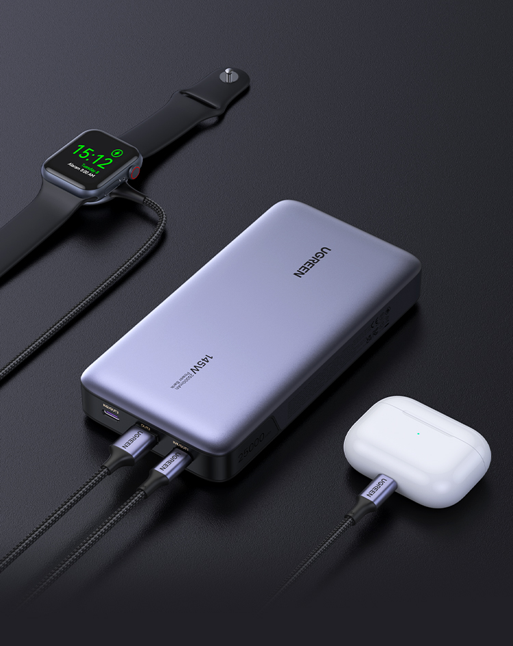 Ugreen pb205. Компактный Пауэр банк. Зарядка от повер банк
