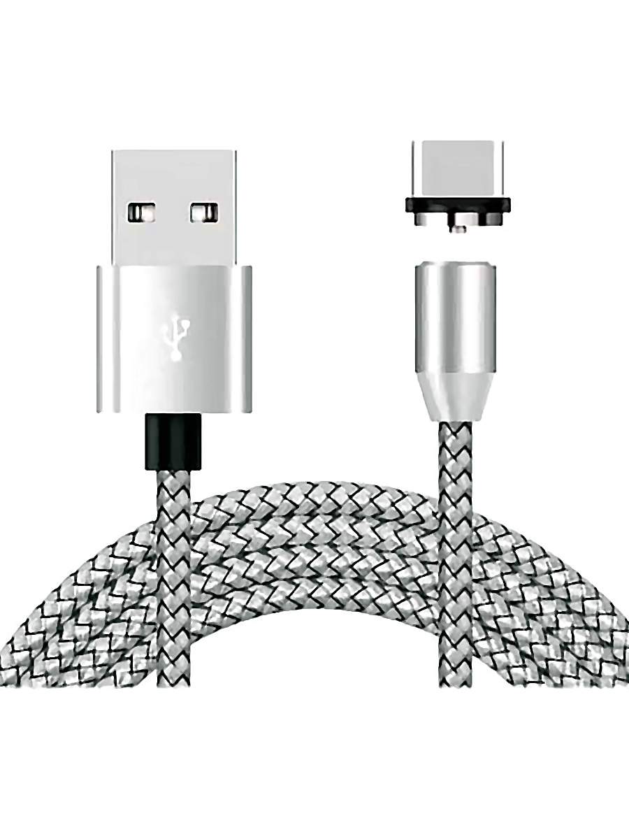 Кабель магнитный Zibelino DC Magnetic USB-USB Type-C (Silver), купить в  Москве, цены в интернет-магазинах на Мегамаркет