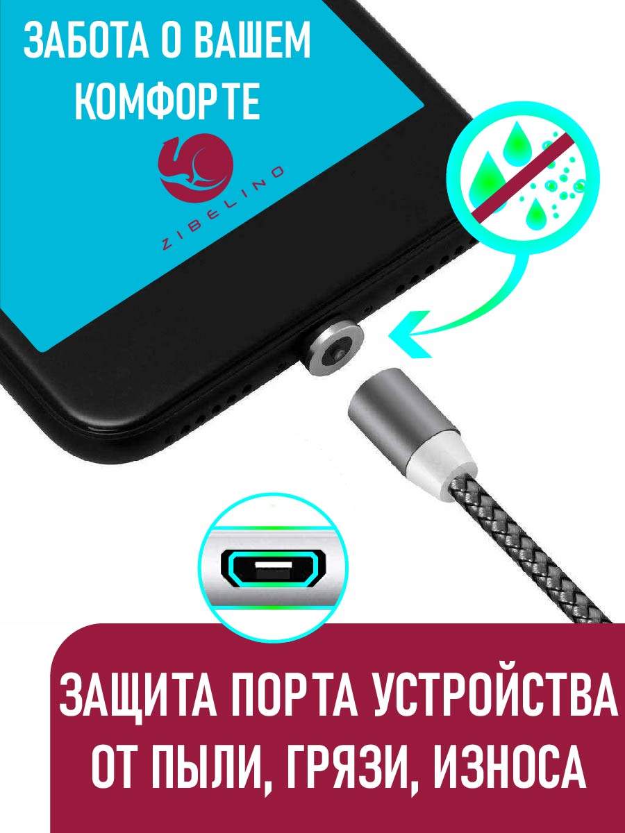 Кабель магнитный Zibelino DC Magnetic USB-microUSB (Carbon) - отзывы  покупателей на маркетплейсе Мегамаркет | Артикул: 600001343323