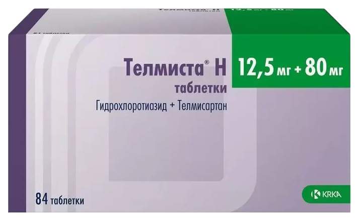 Телмиста Н таблетки 80+12,5 мг 84 шт. – купить в Москве, цены в интернет-магазинах на Мегамаркет