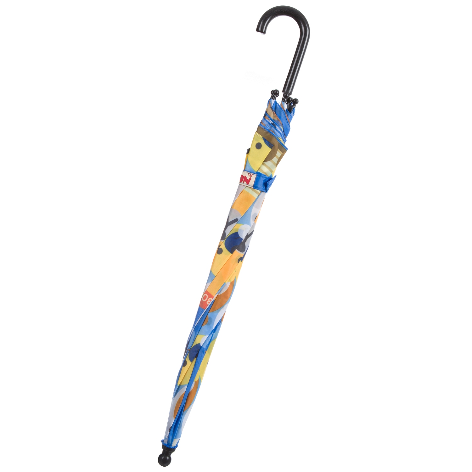 Автоматический детский зонт Bondibon Мишки, синий с коричневым, 19 см