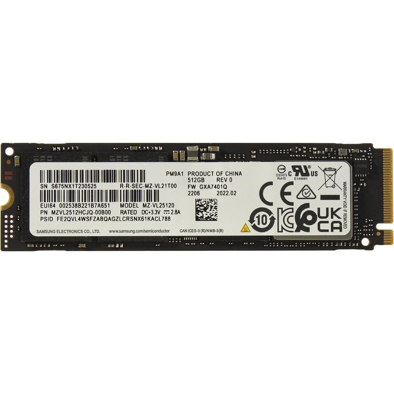 SSD накопитель Samsung MZVL2512HDJD-00B07 M.2 2280 512 ГБ - купить в Неватека МСК 2, цена на Мегамаркет