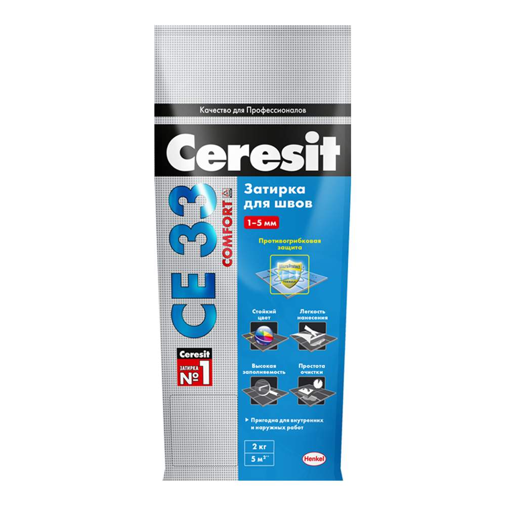 Затирка CERESIT №58 се 33 темно-коричневая 2 кг