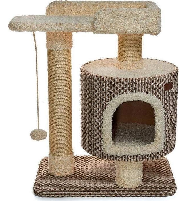 Комплекс для кошек SAIVAL SOMERO, бежевый, рогожка, 2 уровня