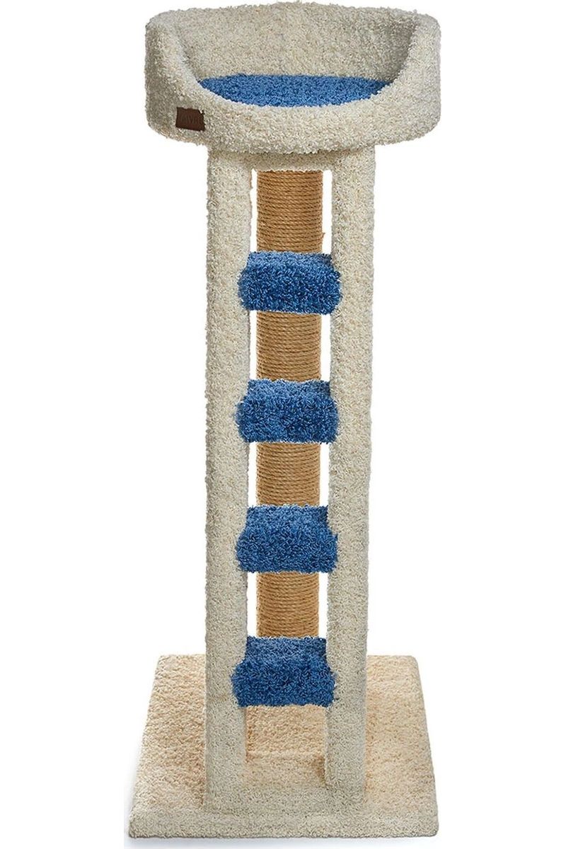 Комплекс для кошек SAIVAL MALMO, белый, голубой, 1 уровня
