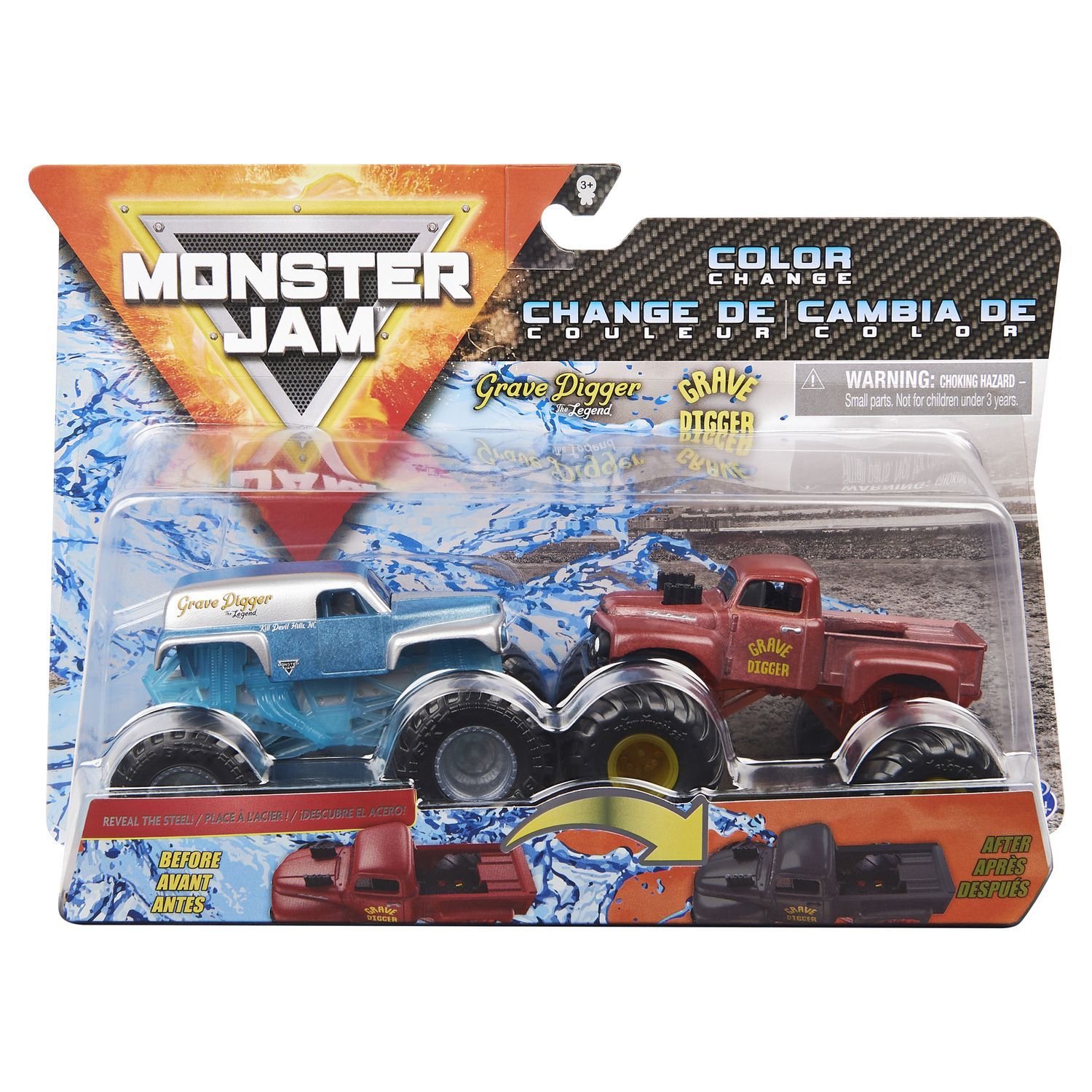 Купить набор Monster Jam Монстр Джем, Траки, меняющие цвет, М 1:64, 2 шт,  цены на Мегамаркет