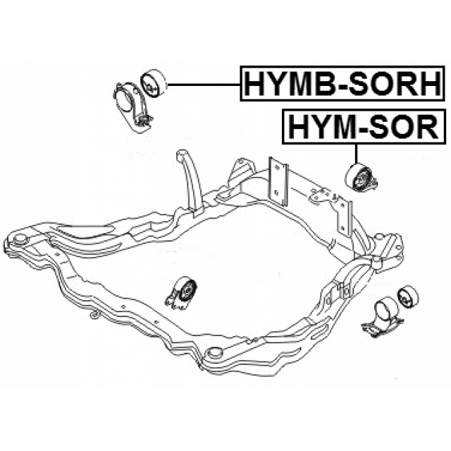 Опора двигателя FEBEST HYMB-SORH
