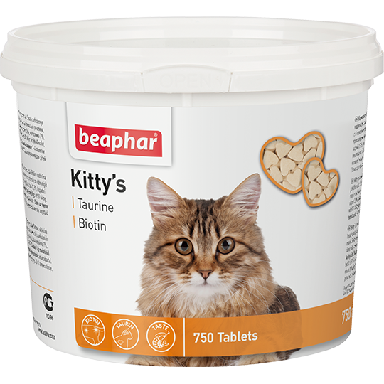 Витаминный комплекс для кошек Beaphar Kitty's,+Taurine, Biotin 75 таб