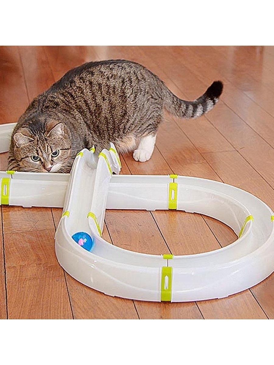 Купить трек для кошек Ferplast TYPHONE модульная пластик, белый, 85 см,  цены на Мегамаркет | Артикул: 100001281247