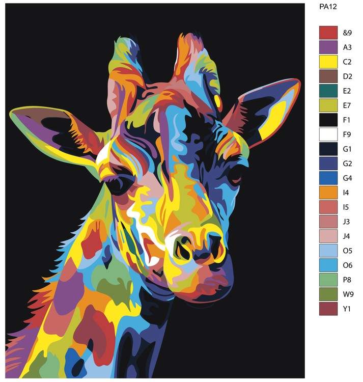 Картина по номерам жираф