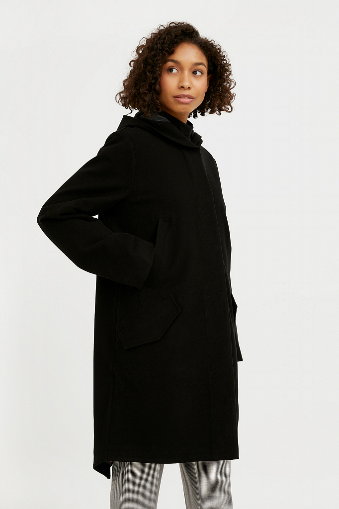 Пальто женское Finn Flare B21-32014 черное M