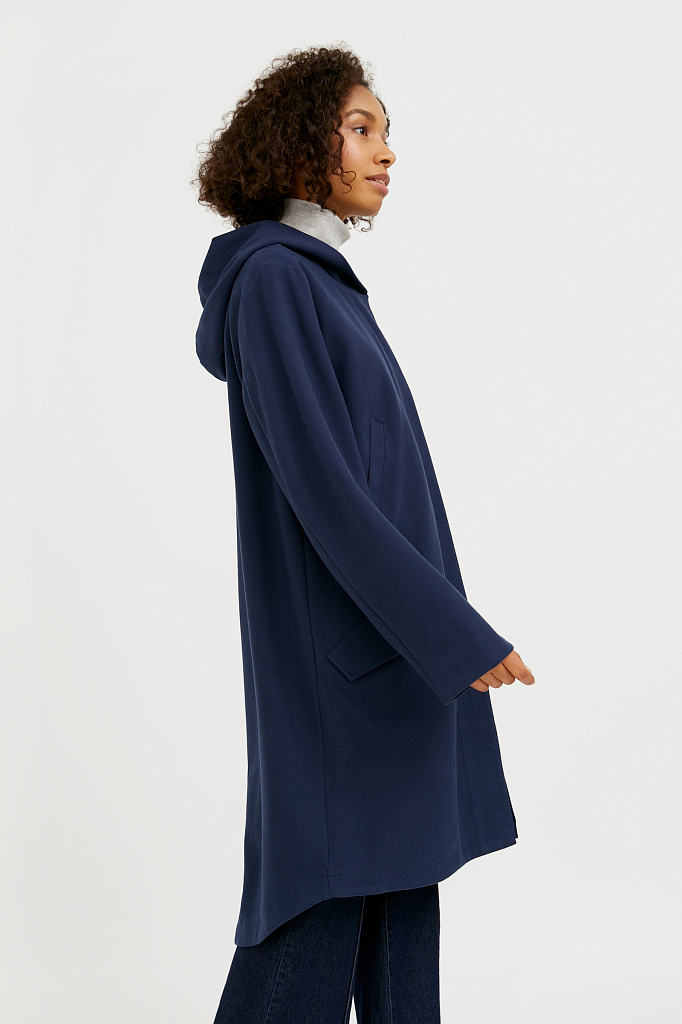 Пальто женское Finn Flare B21-32014 синее XS
