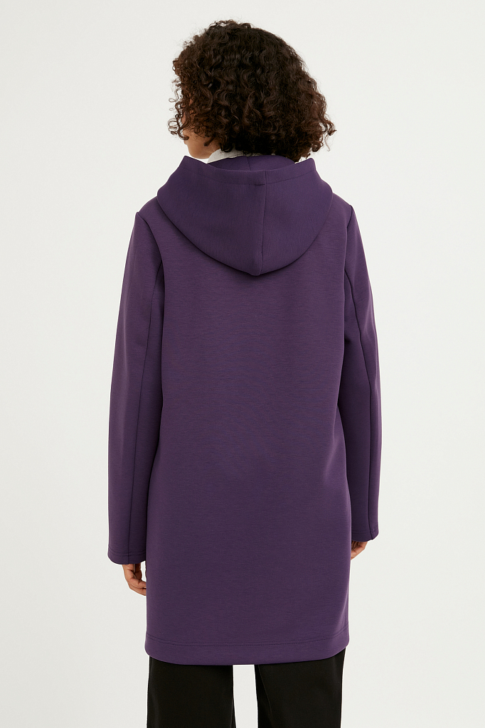 Пальто женское Finn Flare B21-11031 фиолетовое XS