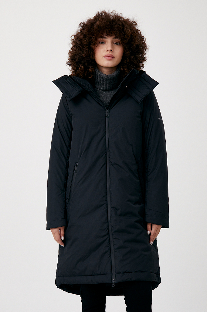 Пальто женское Finn Flare FAB110216 черное L