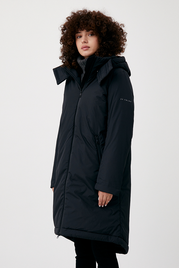 Пальто женское Finn Flare FAB110216 черное XL