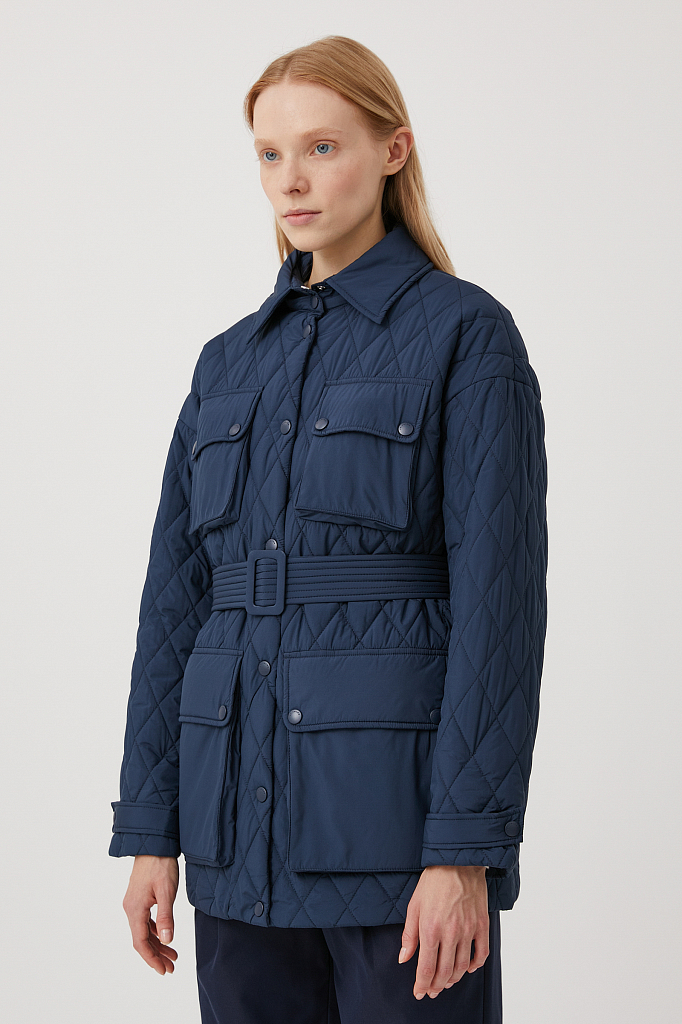 Куртка женская Finn Flare FAB110199 синяя XL