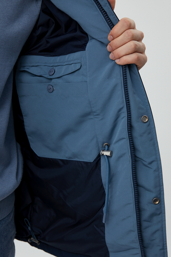 Куртка мужская Finn Flare FAB21088 синяя 3XL