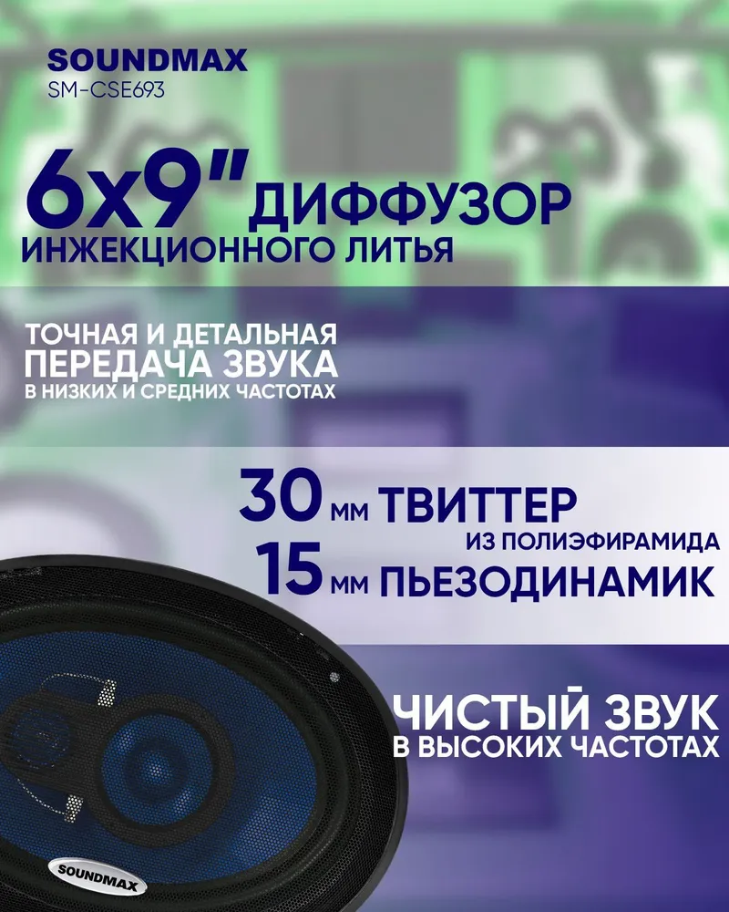 Автоакустика Soundmax SM-CSE693 - отзывы покупателей на Мегамаркет |  100001317279