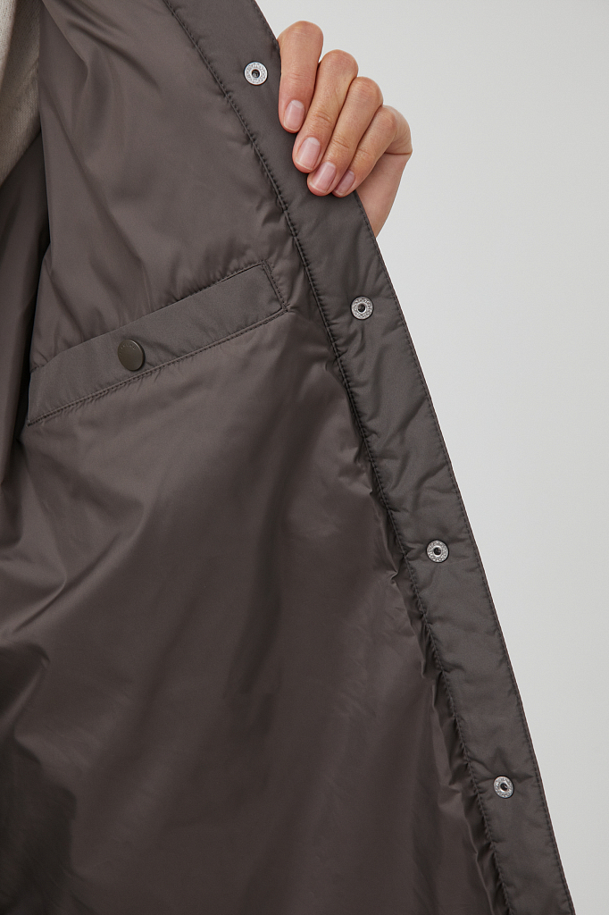 Пальто женское Finn Flare FAB110138 коричневое 2XL