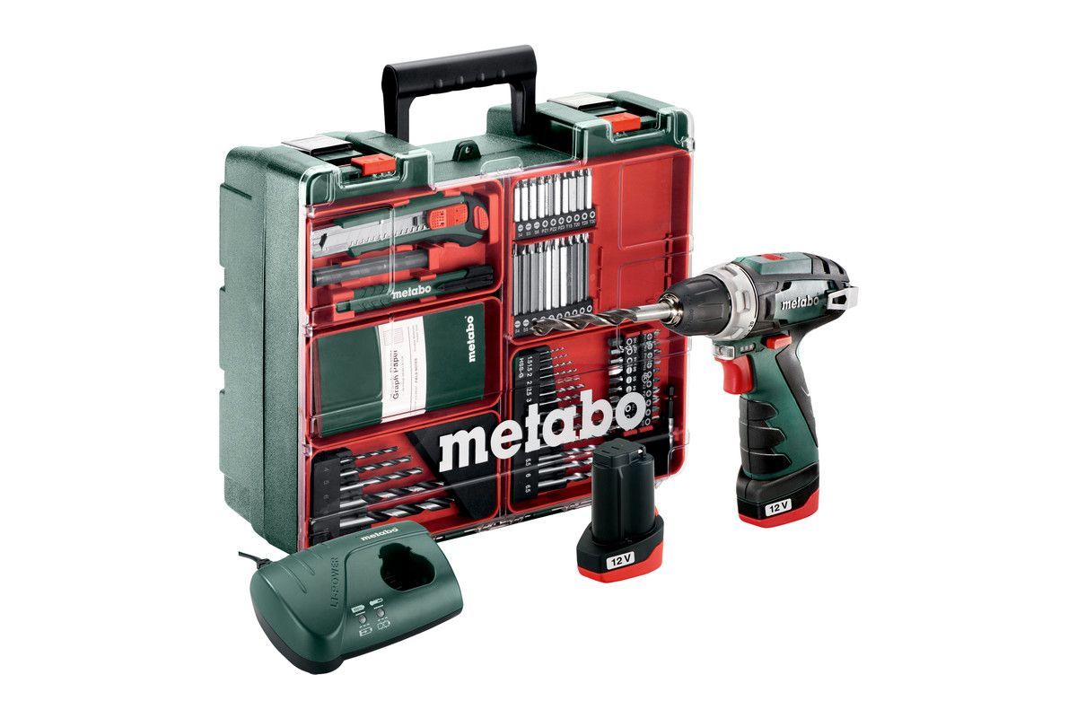 Акк. безударная дрель-шуруповерт Metabo PowerMaxx BS Basic Set 600080880 купить в интернет-магазине, цены на Мегамаркет